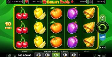 10 Bulky Fruits: Игровой автомат