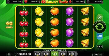 40 Bulky Fruits: Игровой автомат