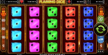 Flaming Dice: Игровой автомат