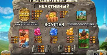 Jackpot Giant: Коэффициенты