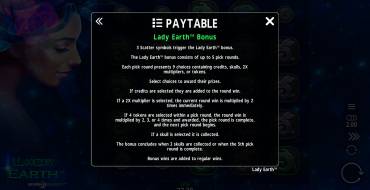 Lady Earth: Бонусная игра