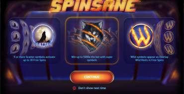 Spinsane: Игровой автомат Spinsane