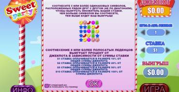 Sweet Party: Интерфейс