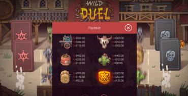 Wild Duel: Таблица выплат