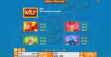 Wins of Fortune: Таблица выплат